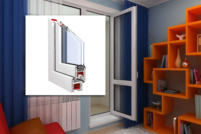 Uși termopan PVC pentru balcon - Euroferestre.md